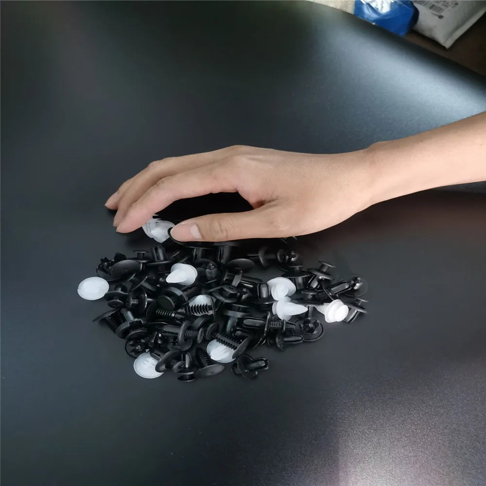 100Pcs Auto Fastener Clip Mixed Retainer Fastener Kit for Mitsubishi Asx Lancer 10 9 Outlander EX Pajero Sport Eclipse Carisma