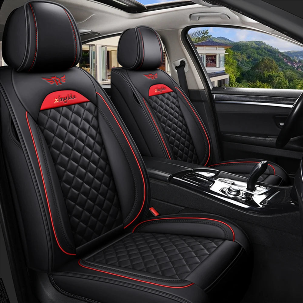 Leather Car Seat Cover for Mitsubishi Lancer L200 Carisma Eclipse Cross Pajero 4 Sport ASX Outlander 3 XL Space Star Accessories