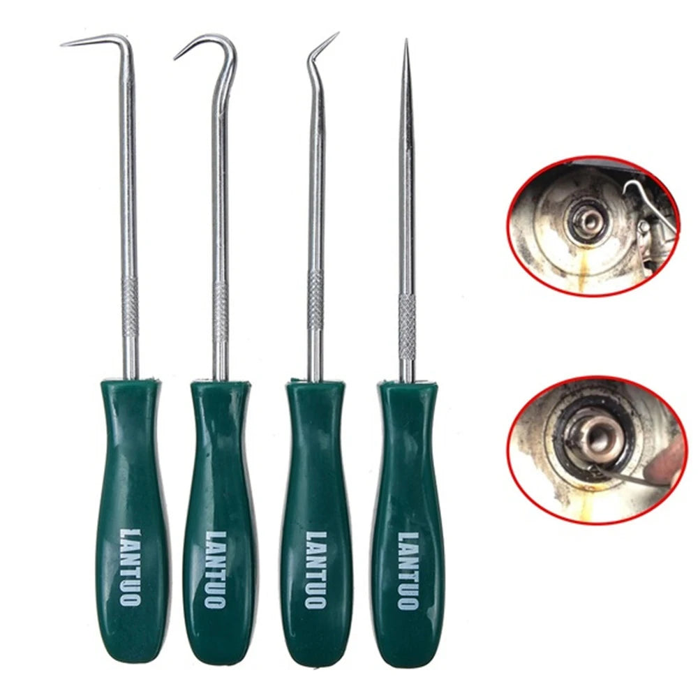 4Pcs Oil Seal Screwdrivers Set Car Auto Vehicle Pick Hooks for Garages General-Plumbers Mechanics Car Tools 135Mm Accessories