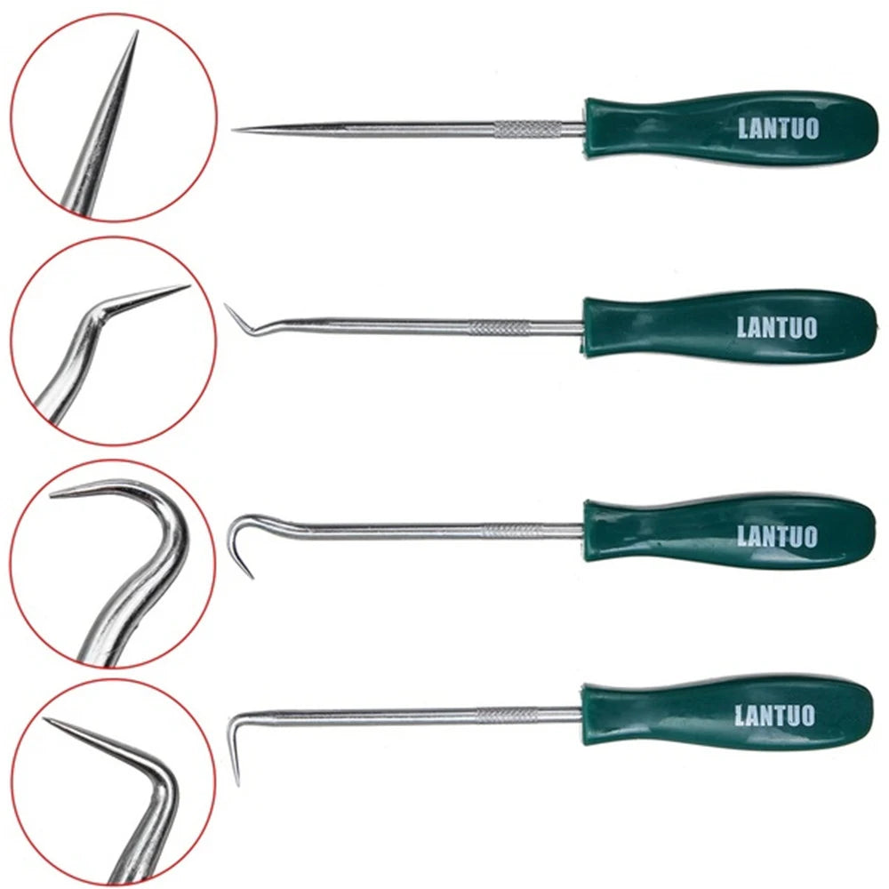 4Pcs Oil Seal Screwdrivers Set Car Auto Vehicle Pick Hooks for Garages General-Plumbers Mechanics Car Tools 135Mm Accessories