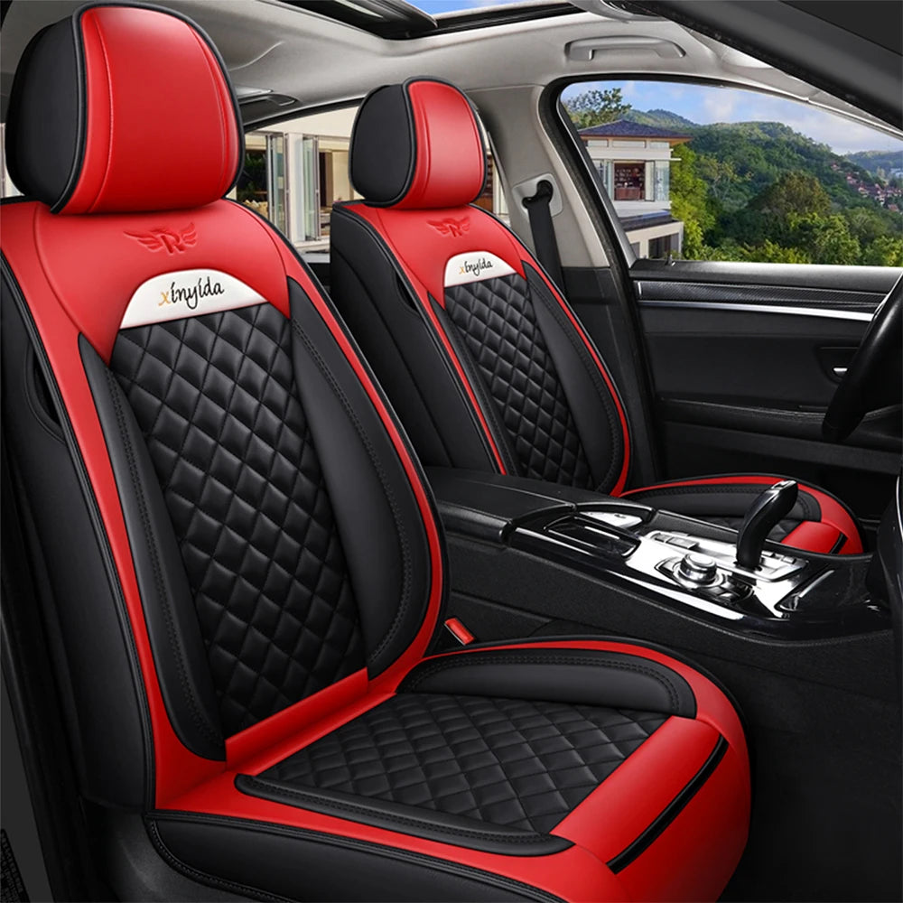 Leather Car Seat Cover for Mitsubishi Lancer L200 Carisma Eclipse Cross Pajero 4 Sport ASX Outlander 3 XL Space Star Accessories