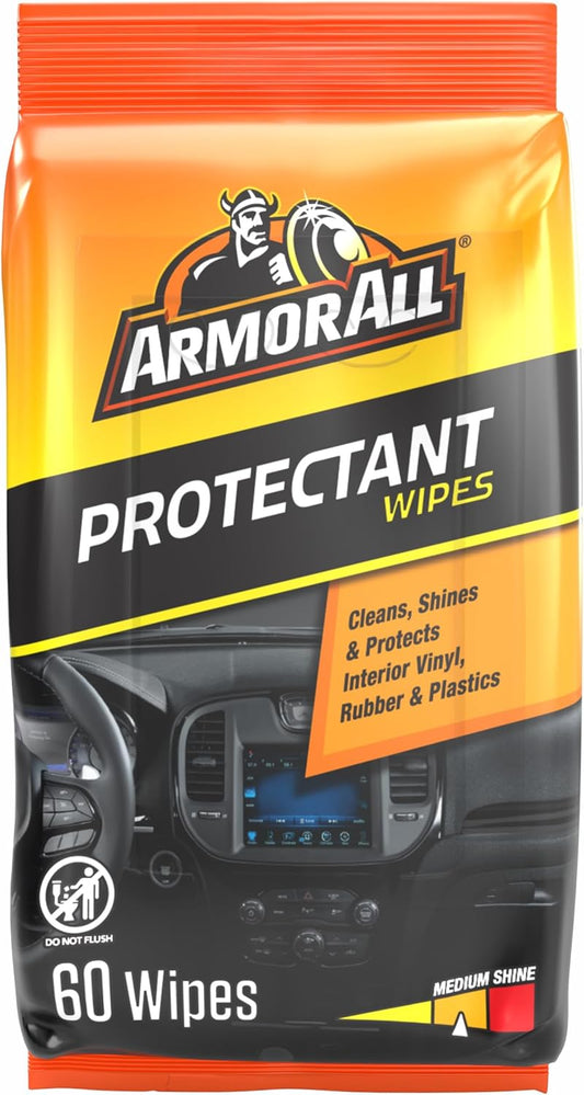 Car Protectant Wipes By, Interior Car Wipes with UV Protection against Cracking and Fading, 60 Count