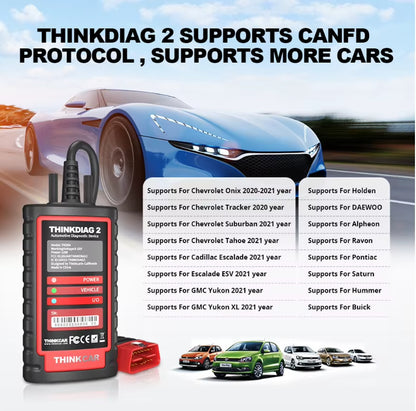 New Version THINKDIAG 2 ALL Software 1 Year Free Easydiag ECU Auto OBD Car Obd2 Automotive Scanner Diagnostic Tool