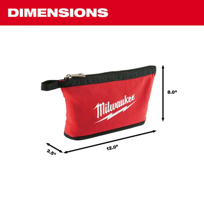 12 In. Red Zipper Tool Bag (4-Piece)