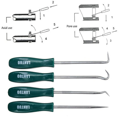 4Pcs Oil Seal Screwdrivers Set Car Auto Vehicle Pick Hooks for Garages General-Plumbers Mechanics Car Tools 135Mm Accessories